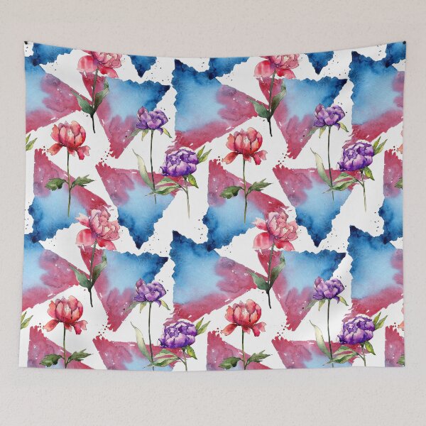 Item preview, Purple and red peonie flower pattern designed and sold by RoyalPeople.