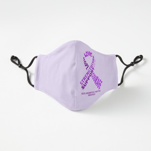 Acute Intermittent Porphyria Awareness - Purple Awareness Ribbon With Words Fitted 3-Layer