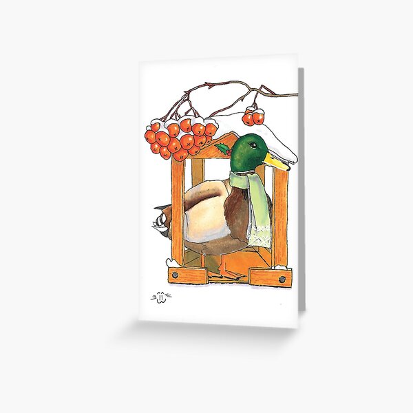 Winter duck Greeting Card