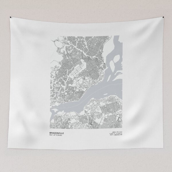 Item preview, BRAZZAVILLE THE REPUBLIC OF CONGO MAP designed and sold by MeArtHenry.