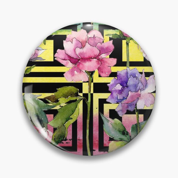 Item preview, Pink and lilac peonie flower pattern designed and sold by RoyalPeople.
