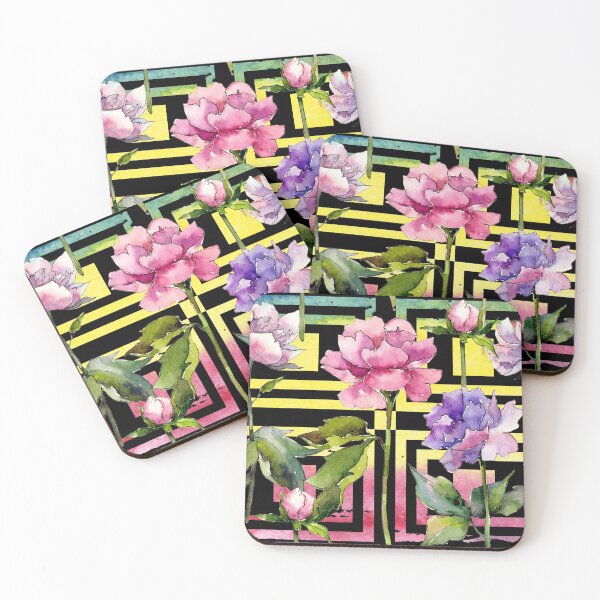 Item preview, Pink and lilac peonie flower pattern designed and sold by RoyalPeople.