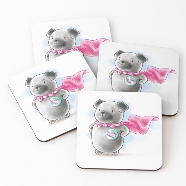 Item preview, Black Pug Birthday Girl designed and sold by Kimble & Co.