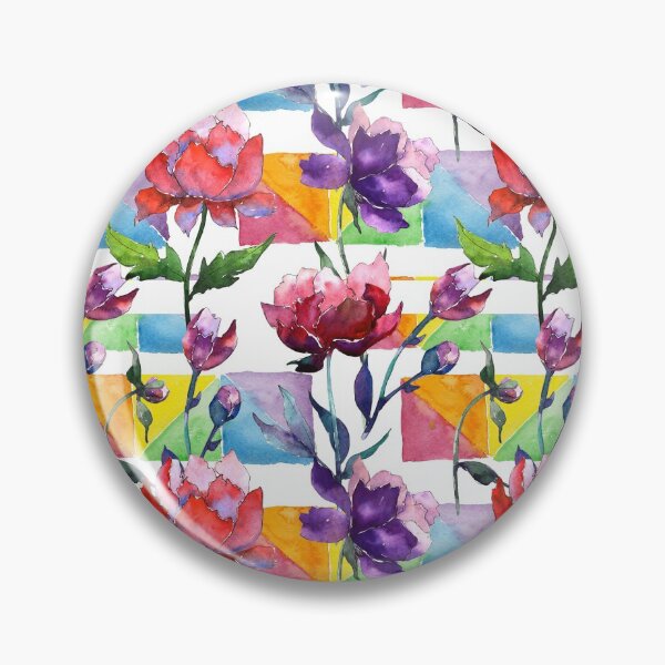 Item preview, Purple and red peonie flower pattern designed and sold by RoyalPeople.
