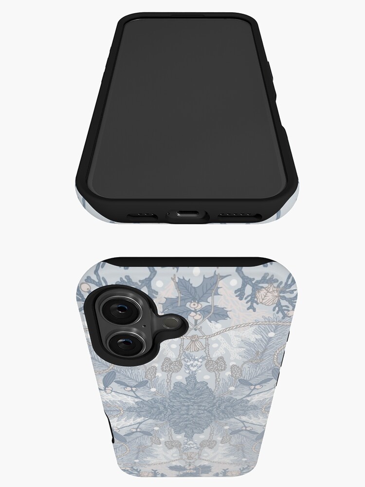 Thumbnail 3 of 4, iPhone Case, Winter Evergreens Surface Pattern Design designed and sold by karolfuldesigns.