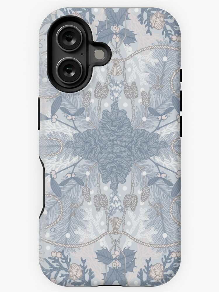 Thumbnail 1 of 4, iPhone Case, Winter Evergreens Surface Pattern Design designed and sold by karolfuldesigns.