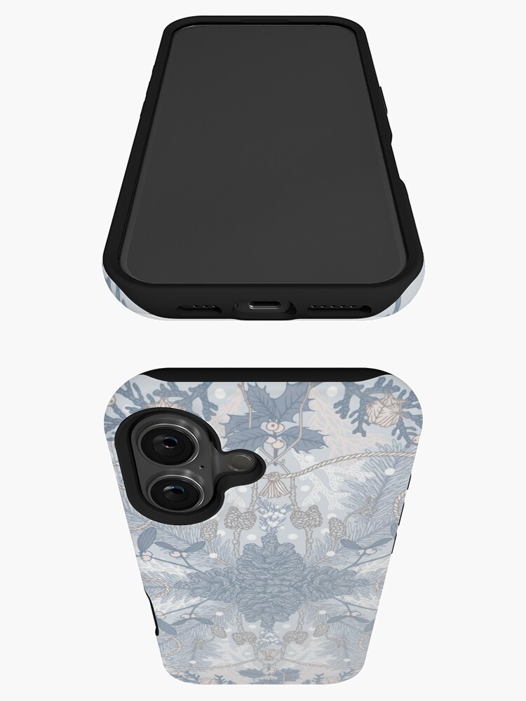 Thumbnail 3 of 4, iPhone Case, Winter Evergreens Surface Pattern Design designed and sold by karolfuldesigns.