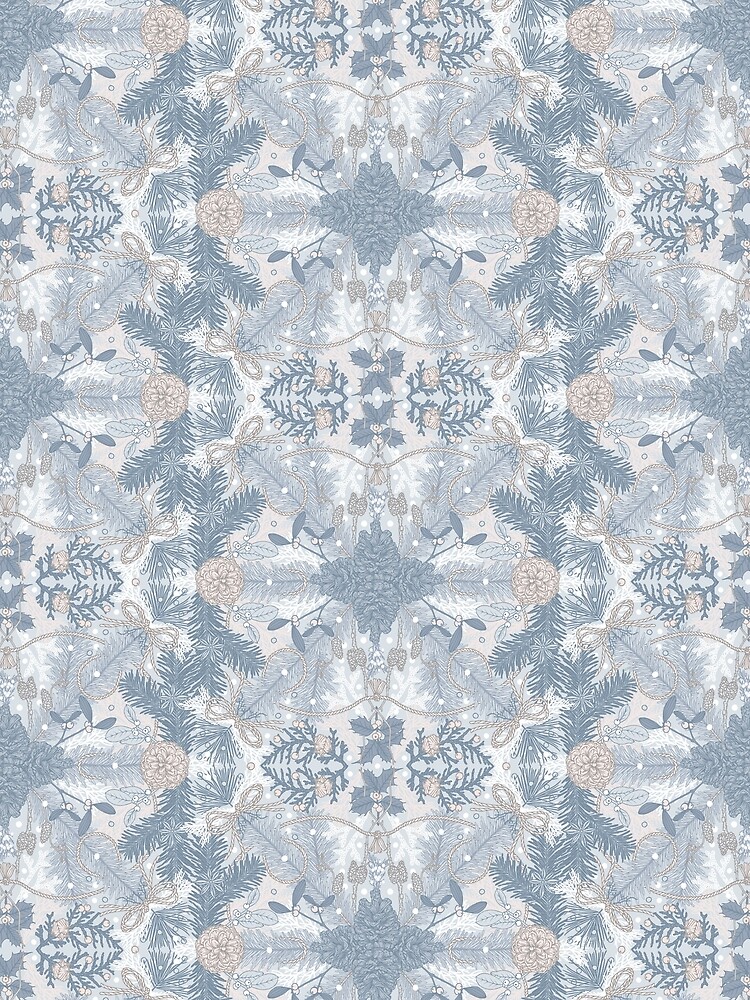 Thumbnail 5 of 5, Graphic T-Shirt, Winter Evergreens Surface Pattern Design designed and sold by karolfuldesigns.