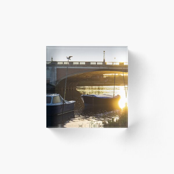Sunrise Over The River Thames Acrylic Block