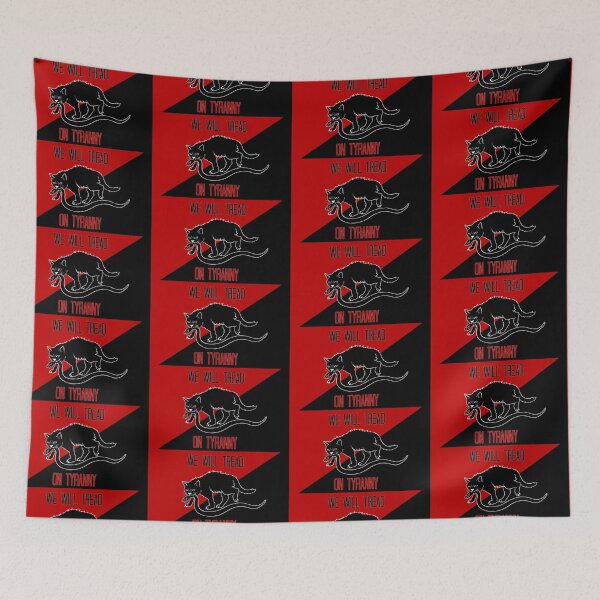 Item preview, WE WILL TREAD ON TYRANNY LEFTIST FLAG designed and sold by stayathomegamer.