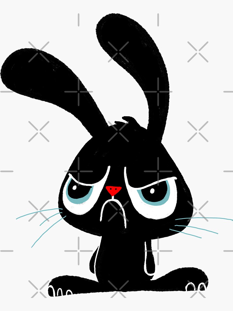 Cute Grumpy Bunny by Doozal