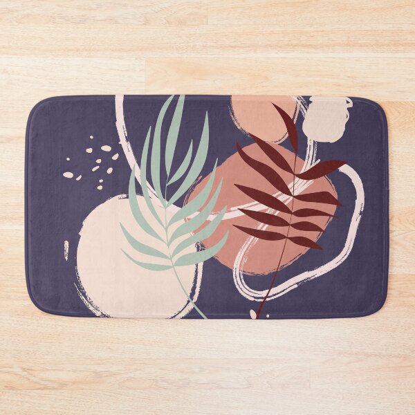 Item preview, Abstract shapes tropical leaves earth colors digital design illustration 61 designed and sold by MyBlackDreams.