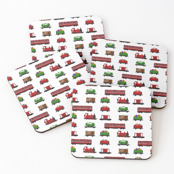 Item preview, Christmas Steam Train Magnet Sticker Pack Pattern designed and sold by doodlerob.