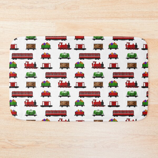 Item preview, Christmas Steam Train Magnet Sticker Pack Pattern designed and sold by doodlerob.