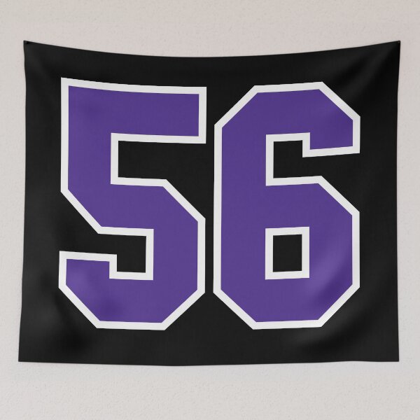 Item preview, Fifty-Six Purple Jersey Number Sports 56 designed and sold by HelloFromAja.