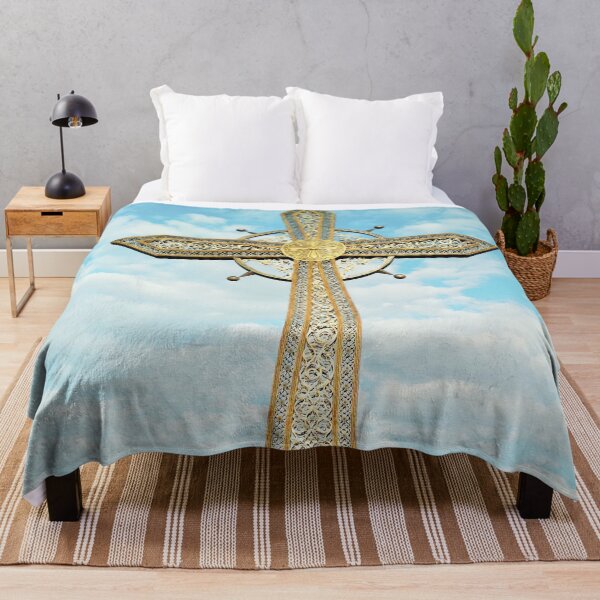 Item preview, Orthodox cross against the background of cloudy sky designed and sold by helenkaiy.