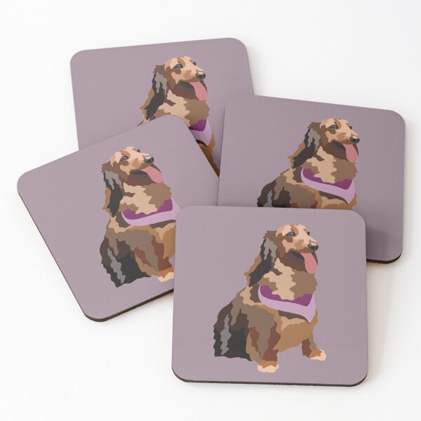 Item preview, Long Haired Dachshund Dog Portrait Digital Illustration designed and sold by sherylwylie.
