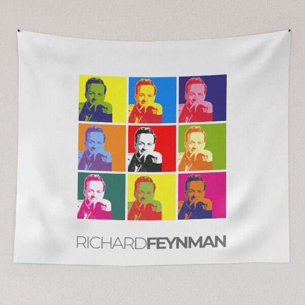 Item preview, Richard Feynman pop-art portrait poster designed and sold by CMYKStudio.