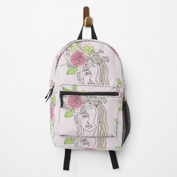 Item preview, Women Face with Floral Wreath Nymph Line Art designed and sold by HerMindSpeaks.