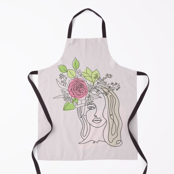 Item preview, Women Face with Floral Wreath Nymph Line Art designed and sold by HerMindSpeaks.