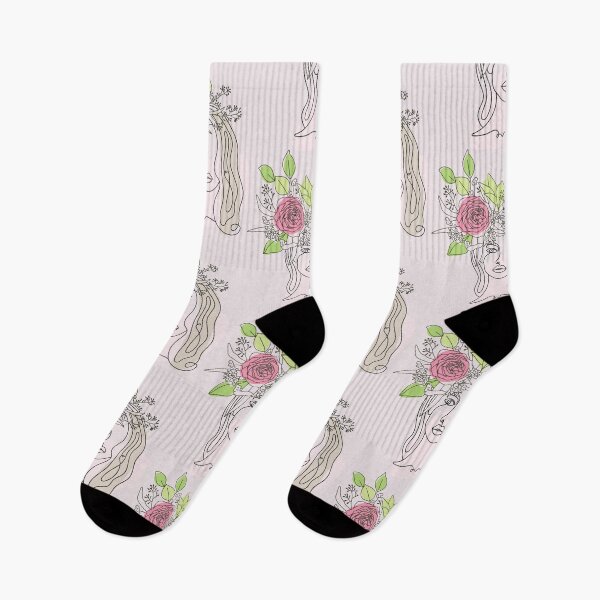 Item preview, Women Face with Floral Wreath Nymph Line Art  designed and sold by HerMindSpeaks.