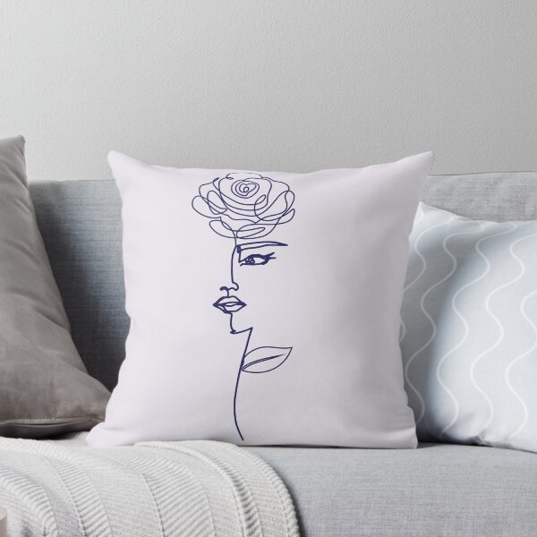 Item preview,  Women Face with Flowers Nymph Line Art  designed and sold by HerMindSpeaks.