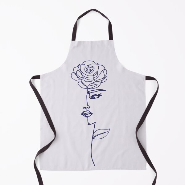 Item preview, Women Face with Flowers Nymph Line Art designed and sold by HerMindSpeaks.