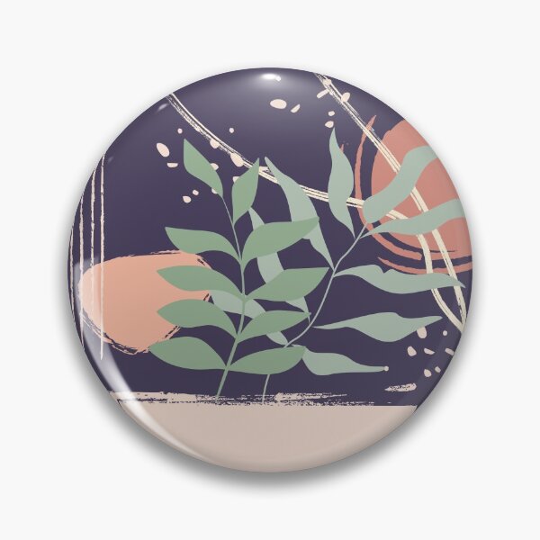 Item preview, Abstract shapes dots and lines tropical leaves earth colors digital design illustration 62 designed and sold by MyBlackDreams.