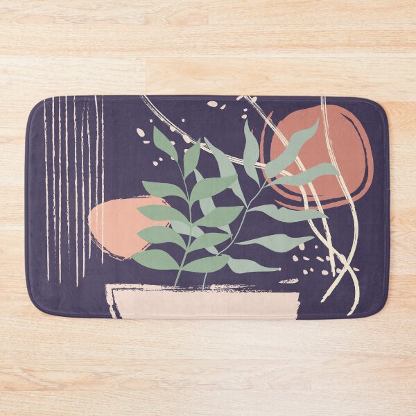 Item preview, Abstract shapes dots and lines tropical leaves earth colors digital design illustration 62 designed and sold by MyBlackDreams.