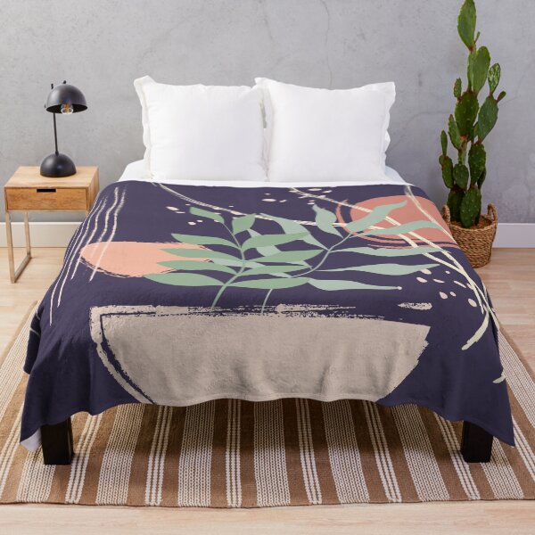 Item preview, Abstract shapes dots and lines tropical leaves earth colors digital design illustration 62 designed and sold by MyBlackDreams.