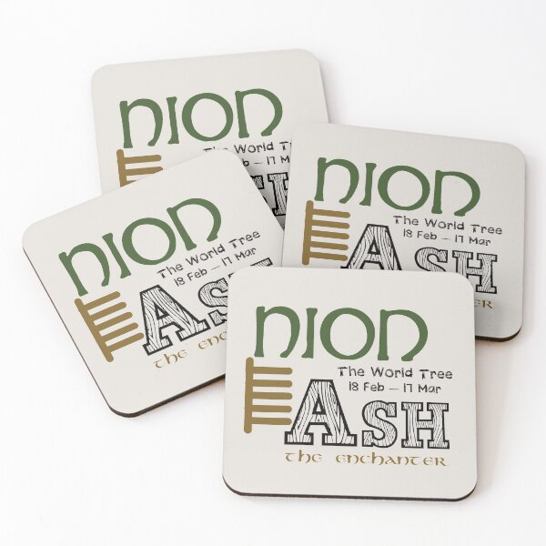 Item preview, Ogham Ash/Nion The World Tree designed and sold by Prints4Pagans.