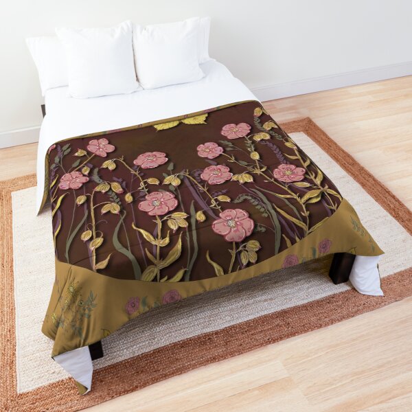 Butterflies & Blooms - Gold Comforter
