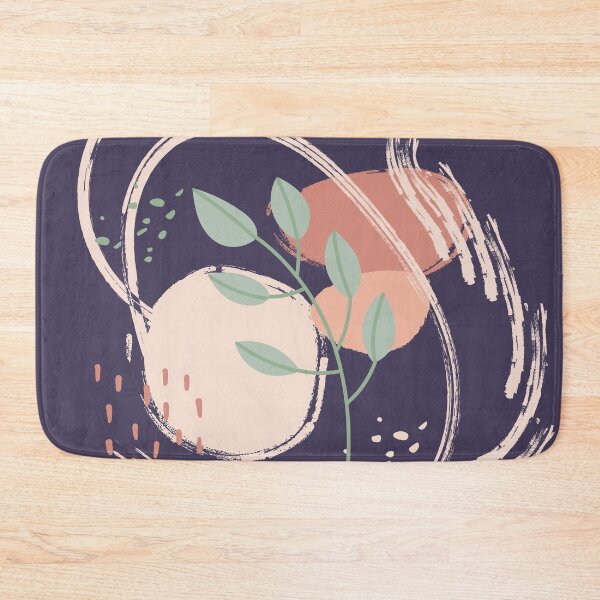 Item preview, Abstract shapes dots and lines plant leaves earth colors digital design illustration 63 designed and sold by MyBlackDreams.