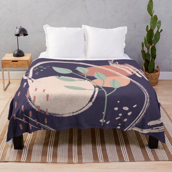 Item preview, Abstract shapes dots and lines plant leaves earth colors digital design illustration 63 designed and sold by MyBlackDreams.