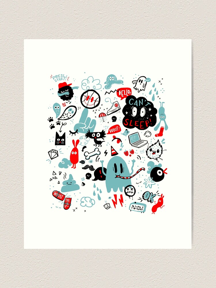 Alternate view of Doodle Art Print