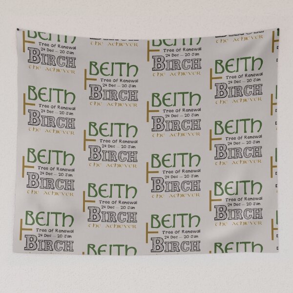 Item preview, Ogham Birch/Beith Tree of Renewal designed and sold by Prints4Pagans.