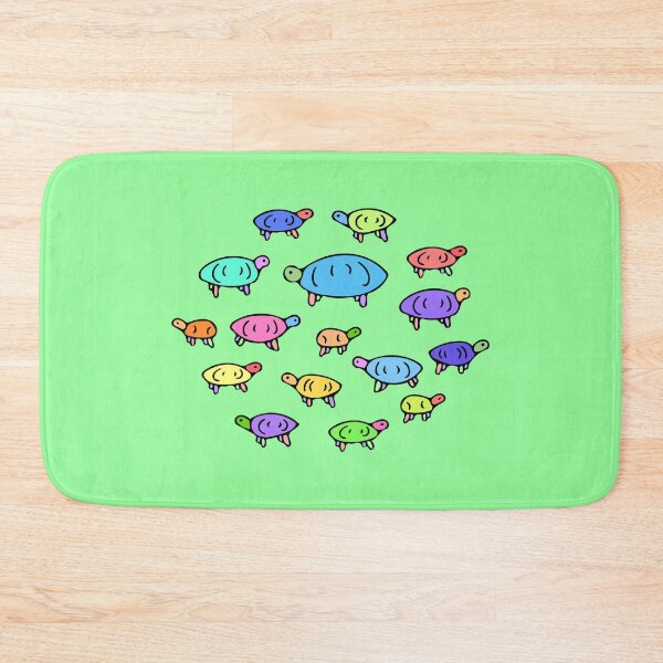 Item preview, Colorful Turtle Pattern, Cute Illustrated Turtles (green) designed and sold by Davey's Designs.