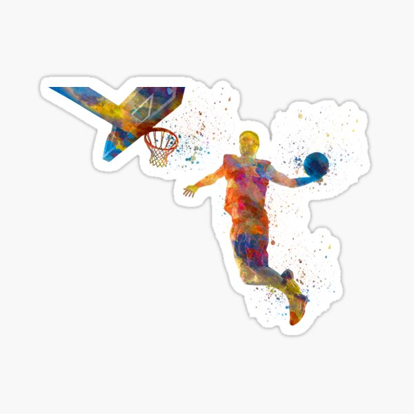 Artikel-Vorschau von  junger Mann Basketballspieler Dunking, designt und verkauft von paulrommer.