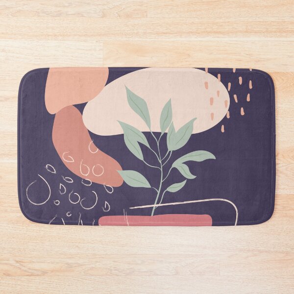 Item preview, Abstract shapes lines and dots plant leaves earth colors digital design illustration 64 designed and sold by MyBlackDreams.