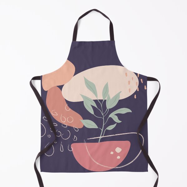 Item preview, Abstract shapes lines and dots plant leaves earth colors digital design illustration 64 designed and sold by MyBlackDreams.