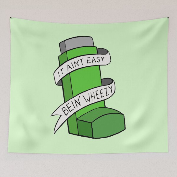 Item preview, It ain't easy bein' wheezy (Green) Asthma designed and sold by BaconPancakes21.