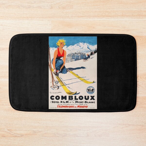 Item preview, retro combloux teleski lhotel plm et le mont blanc vintage reclame designed and sold by CorasPosters.