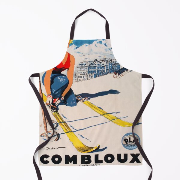 Item preview, retro combloux teleski lhotel plm et le mont blanc vintage reclame designed and sold by CorasPosters.
