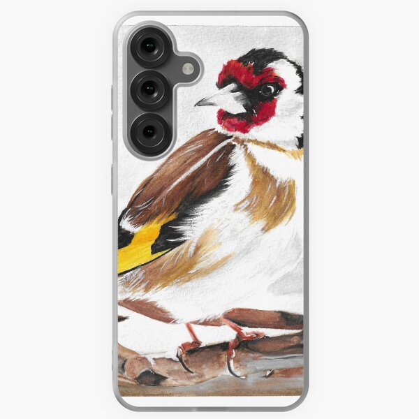 Goldfinch in the snow Samsung Galaxy Soft Case