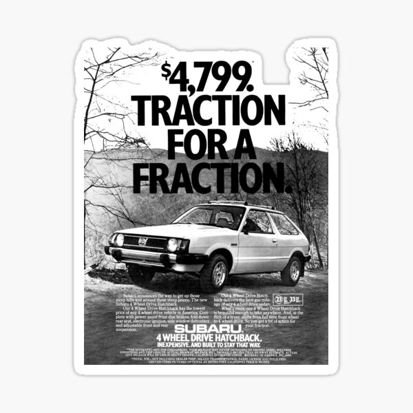 SUBARU 4x4 LEONE SWINGBACK 4WD Sticker