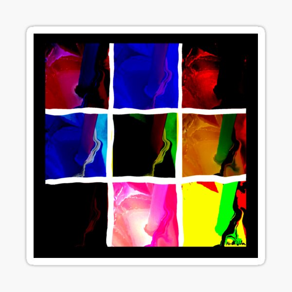 Color Buzz Square 2 Sticker