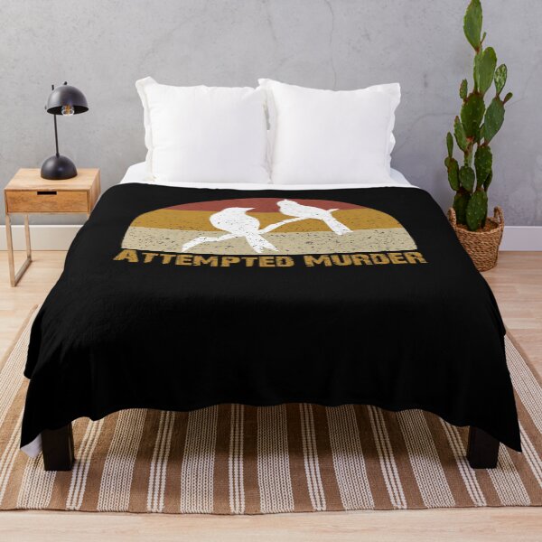 Item preview, Attempted Murder Funny Sarcastic Bird Lovers Novelty Graphic Adult Humor designed and sold by Akmloza.