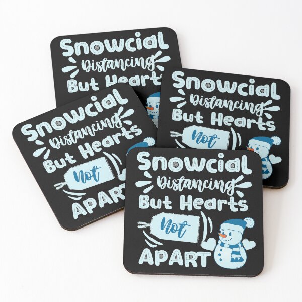 Item preview, Snowcial distancing but hearts not apart  designed and sold by Nyanko-Sempai.