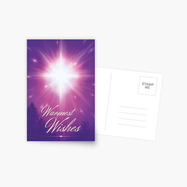 Christmas Star Red Postcard