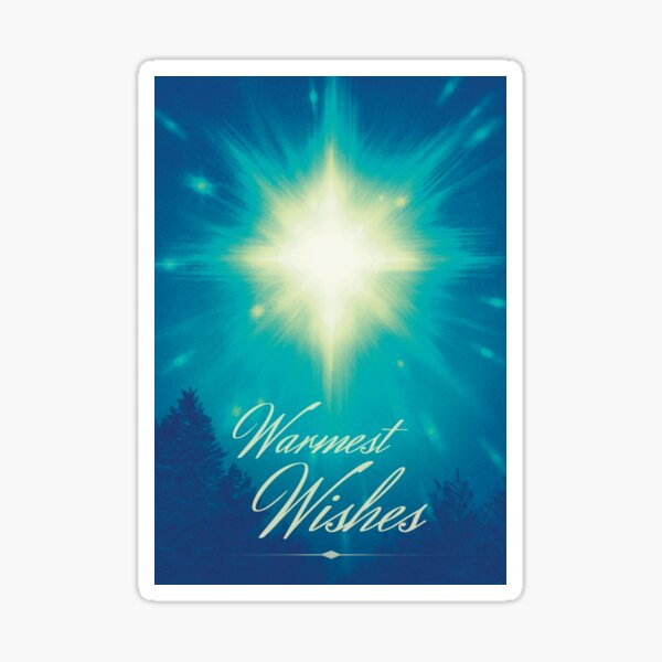 Christmas Star Blue Sticker
